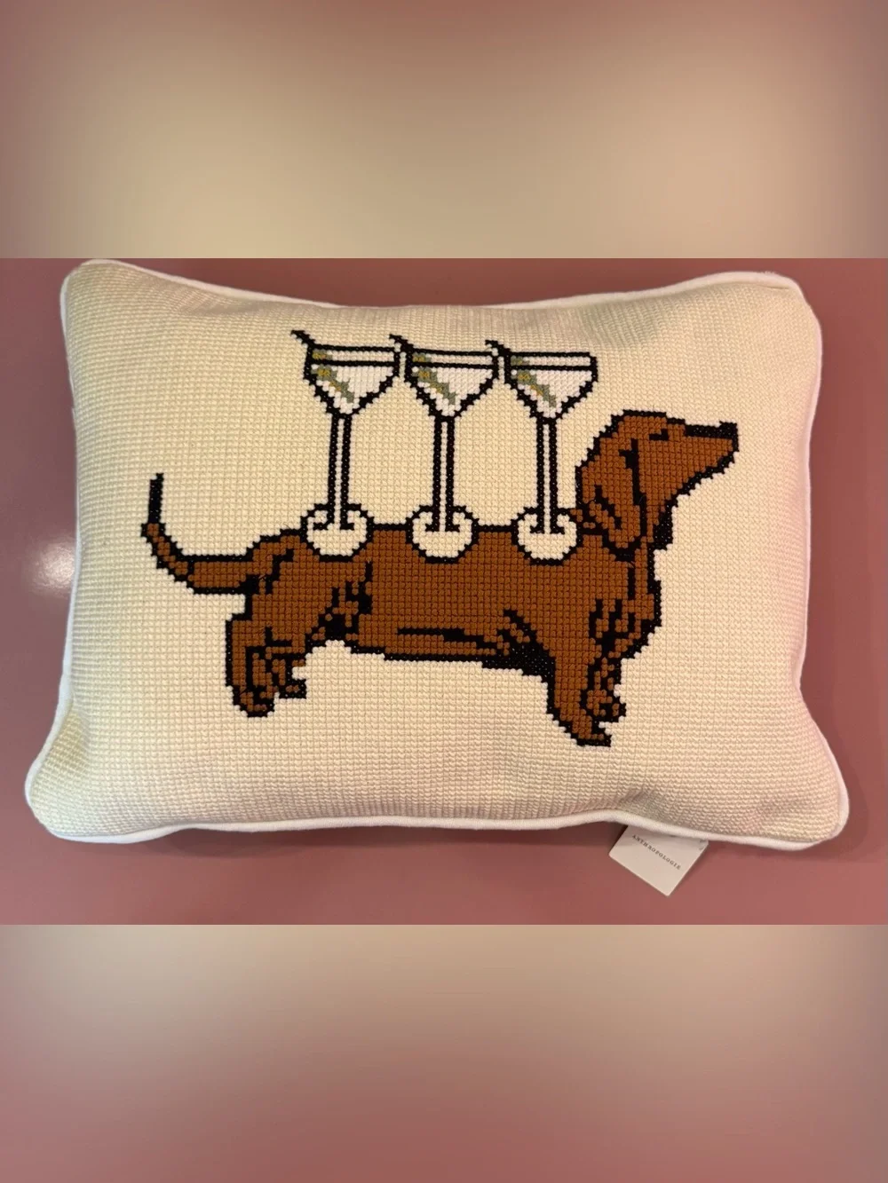 Anthropologie whimsical needlepoint